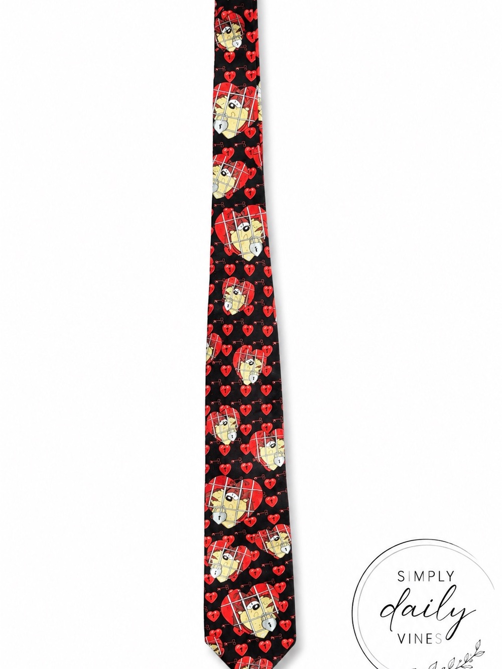 Vintage 1997 Looney Tunes Taz Sentence Heart Necktie NWT
